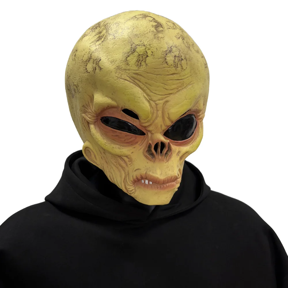 Latex Alien Mask Realistic - Grappig buitenaards schedelmasker, realistisch met grote