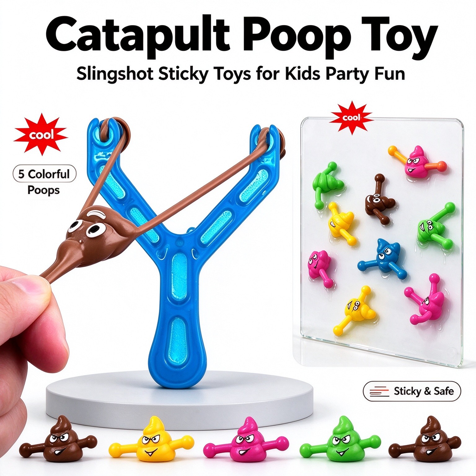 Fake Poop Gag Gift - 5 stuks grappige schietvleugels voor neppoep,