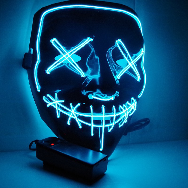 Led Purge Mask Halloween - Halloween LED Lichtgevende Purge Masker, Eng
