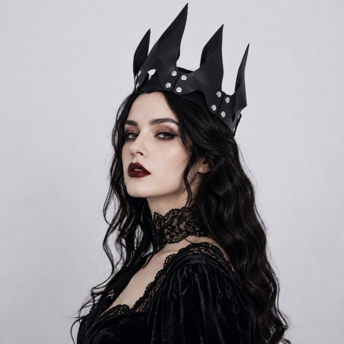 Costumes - Halloween hoofdtooi voor dames, vlammenkroon, gotische