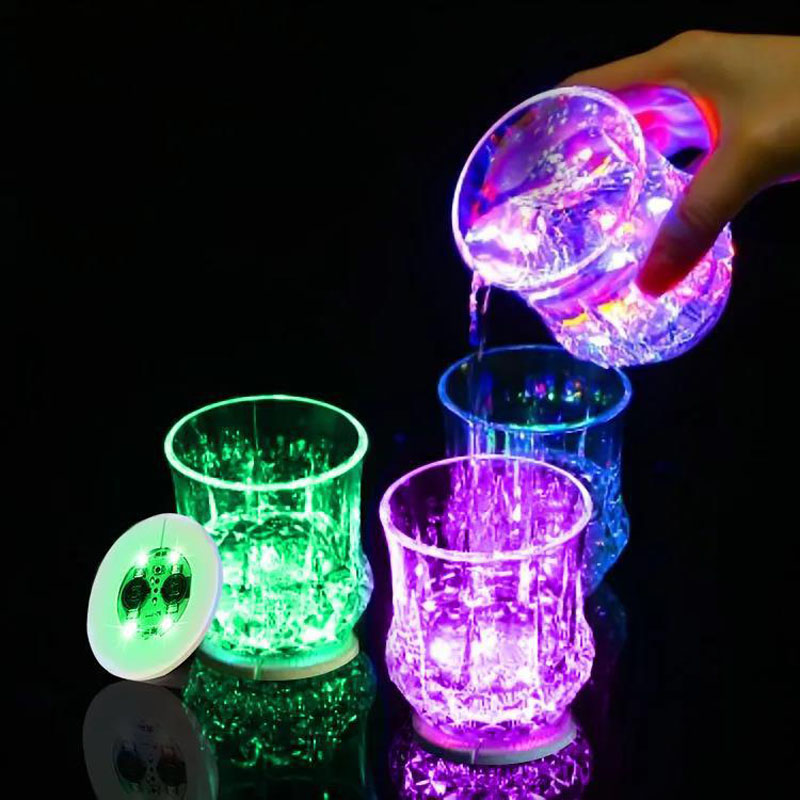 Glow In The Dark Party Glasses - LED-onderzetters Sticker Nachtclub Sfeer Rekwisieten Wijnfles