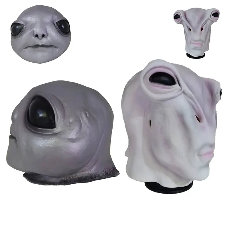 Latex Alien Mask Realistic - Alienmasker voor volwassenen, realistisch alienkostuum hoofdmasker,