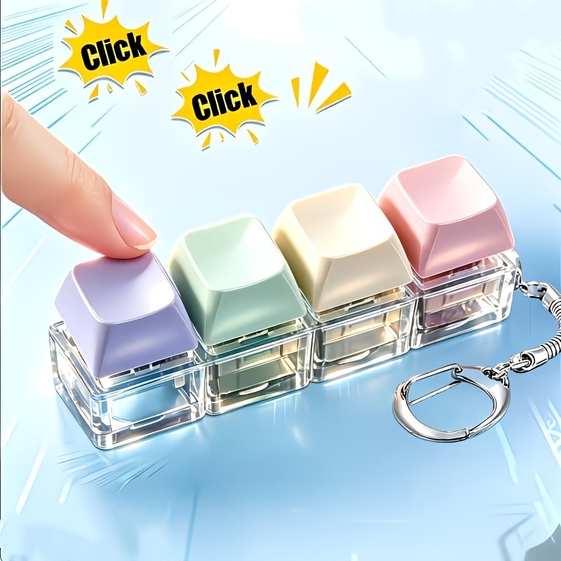 Novelty Gifts - 1 stuk stressspeeltje sleutelhanger, ontspannend voor