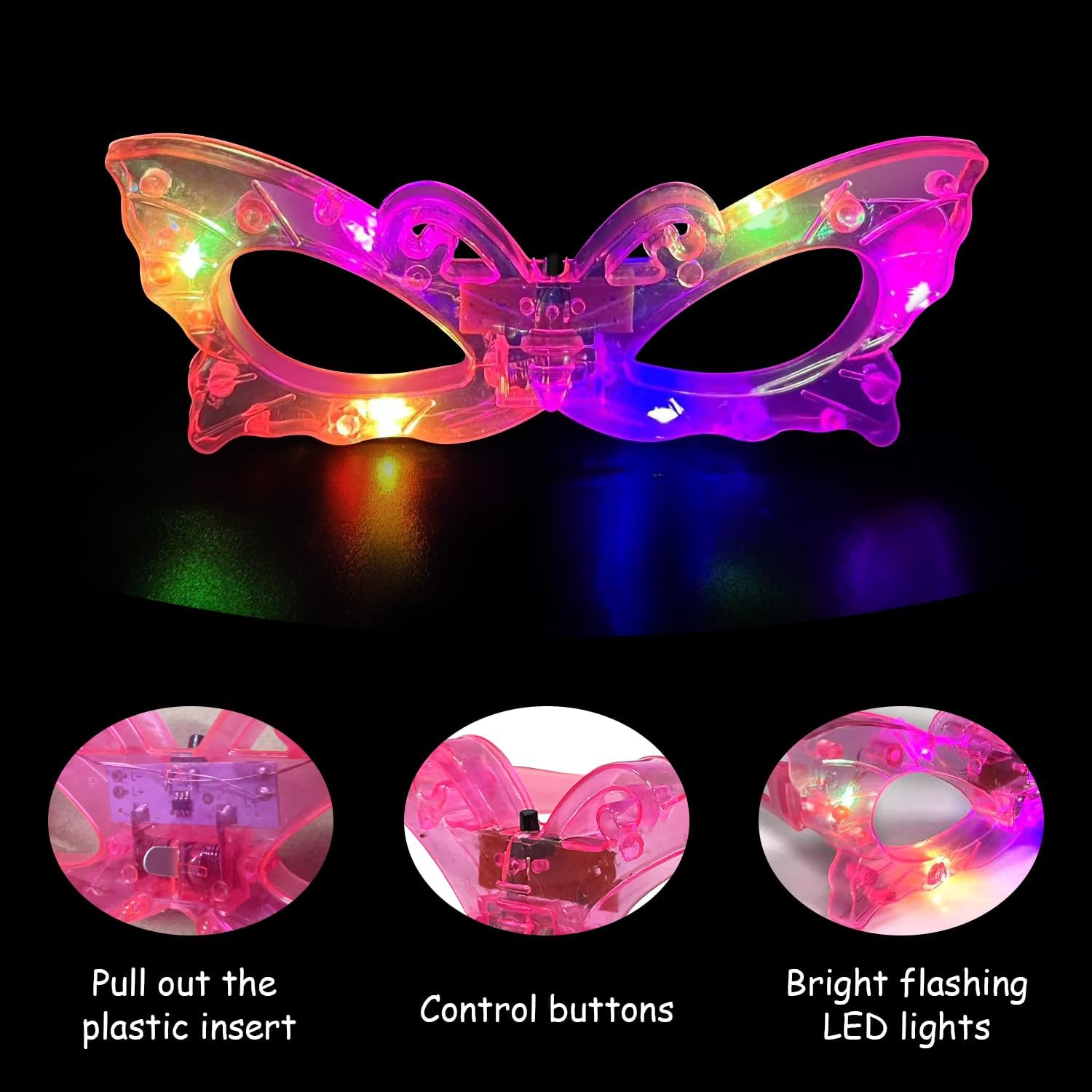 12 stuks LED-verlichte brillen - Glow In The Dark Party Glasses recensie en prijs
