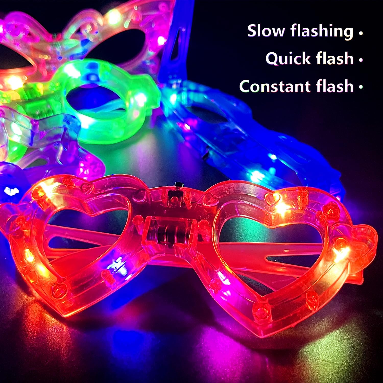 12 stuks LED-verlichte brillen - Glow In The Dark Party Glasses recensie en prijs