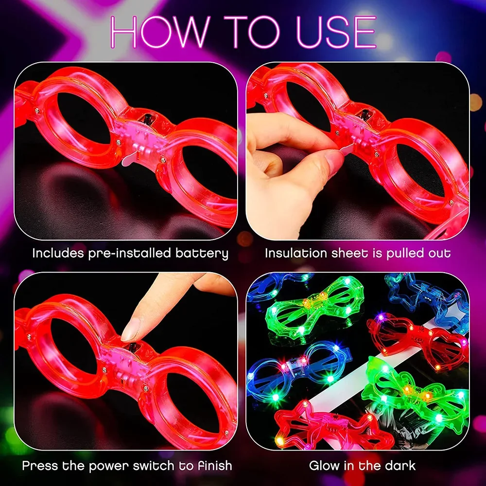 LED-bril Neon Glow In The Dark - Glow In The Dark Party Glasses recensie en prijs