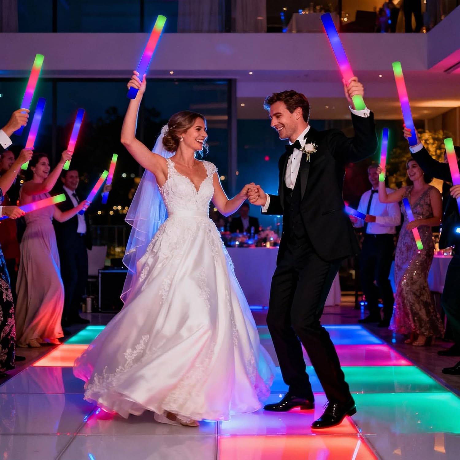 110 stuks LED-schuimstokken, c - Flashing Led Foam Sticks Party recensie en prijs