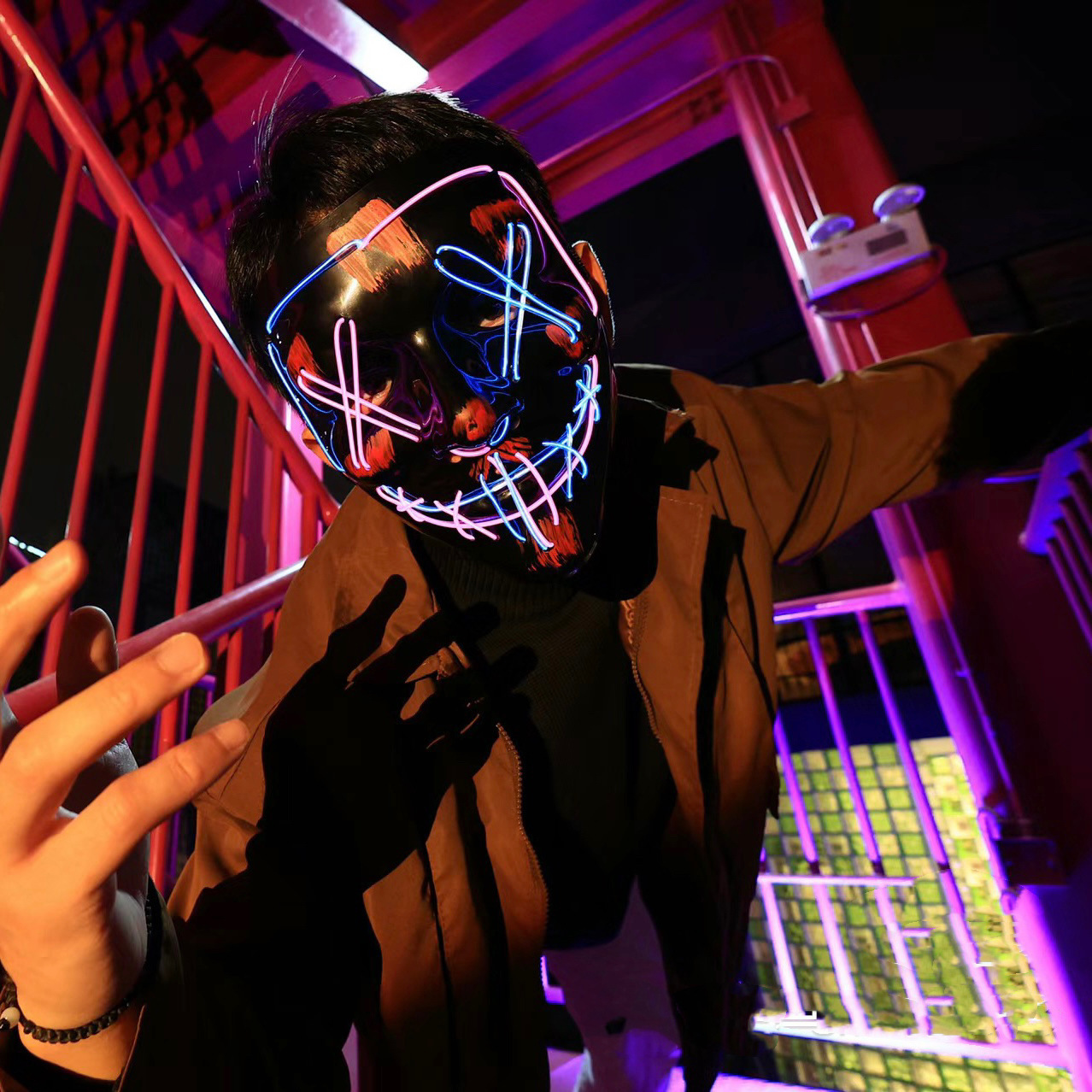 Halloween LED Lichtgevende Pur - Led Purge Mask Halloween recensie en prijs