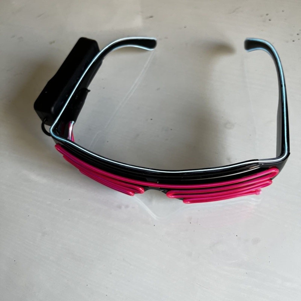 Mode draadloze LED-gloeiende b - Glow In The Dark Party Glasses recensie en prijs