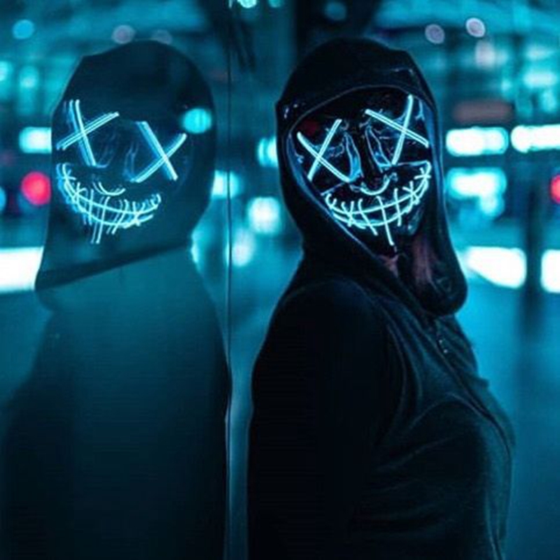 1P Scary Halloween Colplay Lic - Led Purge Mask Halloween recensie en prijs